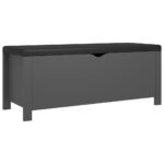 vidaXL Úložný box s vankúšom sivý 105x40x45 cm – Obrázok 2