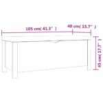 vidaXL Úložný box s vankúšom sivý 105x40x45 cm – Obrázok 7