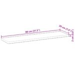 vidaXL Plávajúce police 4 ks 80x20x2 cm neošetrené masívne drevo akácia – Obrázok 9