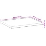vidaXL Plávajúca polica 40x30x2 cm neošetrené masívne drevo akácia – Obrázok 8