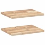 vidaXL Plávajúce police 2 ks 40x30x2 cm neošetrené masívne drevo akácia – Obrázok 2