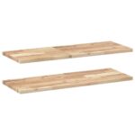 vidaXL Plávajúce police 2 ks 100x30x2 cm neošetrené masívne drevo akácia – Obrázok 2