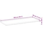 vidaXL Plávajúce police 2 ks 100x30x2 cm neošetrené masívne drevo akácia – Obrázok 9