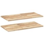 vidaXL Plávajúce police 2 ks 80x40x2 cm neošetrené masívne drevo akácia – Obrázok 2