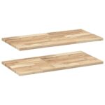 vidaXL Plávajúce police 2 ks 100x40x2 cm neošetrené masívne drevo akácia – Obrázok 2