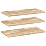 vidaXL Plávajúce police 3 ks 100x40x2 cm neošetrené masívne drevo akácia – Obrázok 2