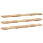 vidaXL Plávajúce police 3 ks 140x20x4 cm neošetrené masívne drevo akácia – Obrázok 2