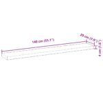 vidaXL Plávajúce police 3 ks 140x20x4 cm neošetrené masívne drevo akácia – Obrázok 9