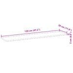 vidaXL Plávajúce police 3 ks 120x30x2 cm olejom sfarbené masívne drevo akácia – Obrázok 9