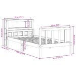 vidaXL Posteľ bez matraca 90x190 cm masívna borovica – Obrázok 12