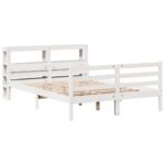 vidaXL Posteľný rám s čelom 160x200 cm borovicový masív – Obrázok 3