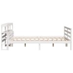 vidaXL Posteľný rám s čelom 160x200 cm borovicový masív – Obrázok 5