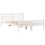vidaXL Posteľný rám s čelom 160x200 cm borovicový masív – Obrázok 7