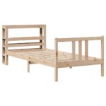 vidaXL Rám postele s čelom 90x190 cm masívne drevo – Obrázok 3