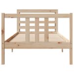 vidaXL Rám postele s čelom 90x190 cm masívne drevo – Obrázok 4