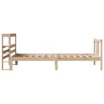 vidaXL Rám postele s čelom 90x190 cm masívne drevo – Obrázok 5