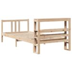 vidaXL Rám postele s čelom 90x190 cm masívne drevo – Obrázok 6