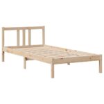 vidaXL Rám postele s čelom 90x190 cm masívne drevo – Obrázok 7