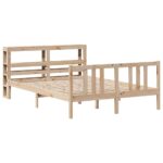 vidaXL Posteľný rám s čelom 120x200 cm borovicový masív – Obrázok 3