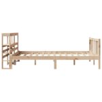 vidaXL Posteľný rám s čelom 120x200 cm borovicový masív – Obrázok 5