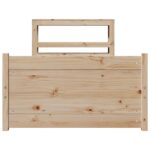 vidaXL Posteľný rám s čelom 90x200 cm masívna borovica – Obrázok 4