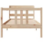 vidaXL Rám postele s čelom 90x190 cm masívne drevo – Obrázok 4
