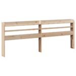 vidaXL Posteľný rám s čelom 200x200 cm masívna borovica – Obrázok 6