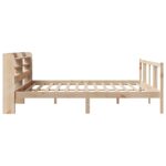 vidaXL Posteľný rám s čelom 200x200 cm masívna borovica – Obrázok 7