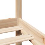 vidaXL Posteľný rám s čelom 200x200 cm masívna borovica – Obrázok 9