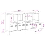 vidaXL Komoda čierna 135x39x73,5 cm oceľ valcovaná za studena – Obrázok 13