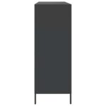vidaXL Komoda čierna 135x39x103,5 cm, oceľ valcovaná za studena – Obrázok 6