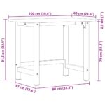 vidaXL Pracovný stôl 100x60x81,5 cm masívne drevo dub – Obrázok 11