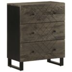 vidaXL Príborníky 2 ks čierne 60x33x75 cm masívne drevo mango – Obrázok 2
