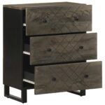 vidaXL Príborníky 2 ks čierne 60x33x75 cm masívne drevo mango – Obrázok 3