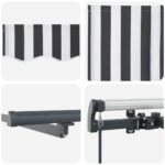 vidaXL Manuálne zaťahovacia markíza s LED diódami, antracitová a biela, 600x300 cm – Obrázok 11