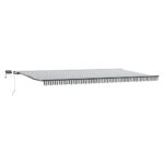 vidaXL Manuálne zaťahovacia markíza s LED diódami, antracitová a biela, 600x300 cm – Obrázok 2