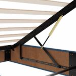vidaXL Podnožka s matracom modrá 80x200 cm látková – Obrázok 13