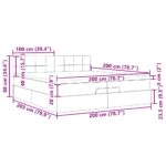 vidaXL Podnožka s matracom, tmavomodrá, 200x200 cm, zamat – Obrázok 13