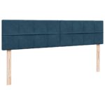 vidaXL Podnožka s matracom, tmavomodrá, 200x200 cm, zamat – Obrázok 7