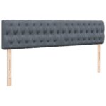 vidaXL Podnožka s matracom, tmavosivá, 200x200 cm, zamat – Obrázok 9