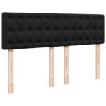 vidaXL Podnožka s matracom, čierna 140x200 cm, zamat – Obrázok 8