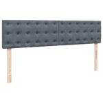 vidaXL Podnožka s matracom, tmavosivá, 200x200 cm, zamat – Obrázok 9