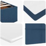 vidaXL Podnožka s matracom modrá 80x200 cm látková – Obrázok 13