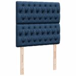 vidaXL Podnožka s matracom modrá 80x200 cm látková – Obrázok 9