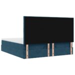 vidaXL Podsedák s matracmi a LED diódami, tmavomodrý, 200x200 cm, zamat – Obrázok 10