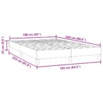 vidaXL Posteľ s boxspringom bez matraca, čierna 160x220 cm, zamat – Obrázok 10
