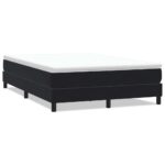 vidaXL Posteľ s boxspringom bez matraca, čierna 160x220 cm, zamat – Obrázok 2