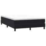 vidaXL Posteľ s boxspringom bez matraca, čierna 160x220 cm, zamat – Obrázok 3