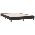 vidaXL Posteľ s boxspringom bez matraca, čierna 160x220 cm, zamat – Obrázok 7