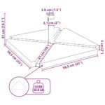 vidaXL 5-dielna sada záhradných slnečníkov, žula a oceľ – Obrázok 12